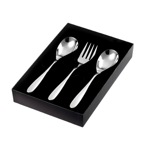 S.STEEL CUTLURY WITH BLACK BOX (POLISH) SET OF 2 PCS